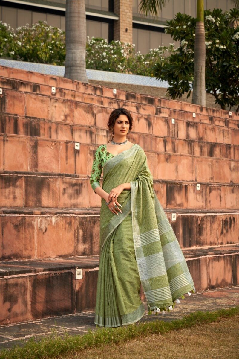 SILK SOFT LINEN SAREE