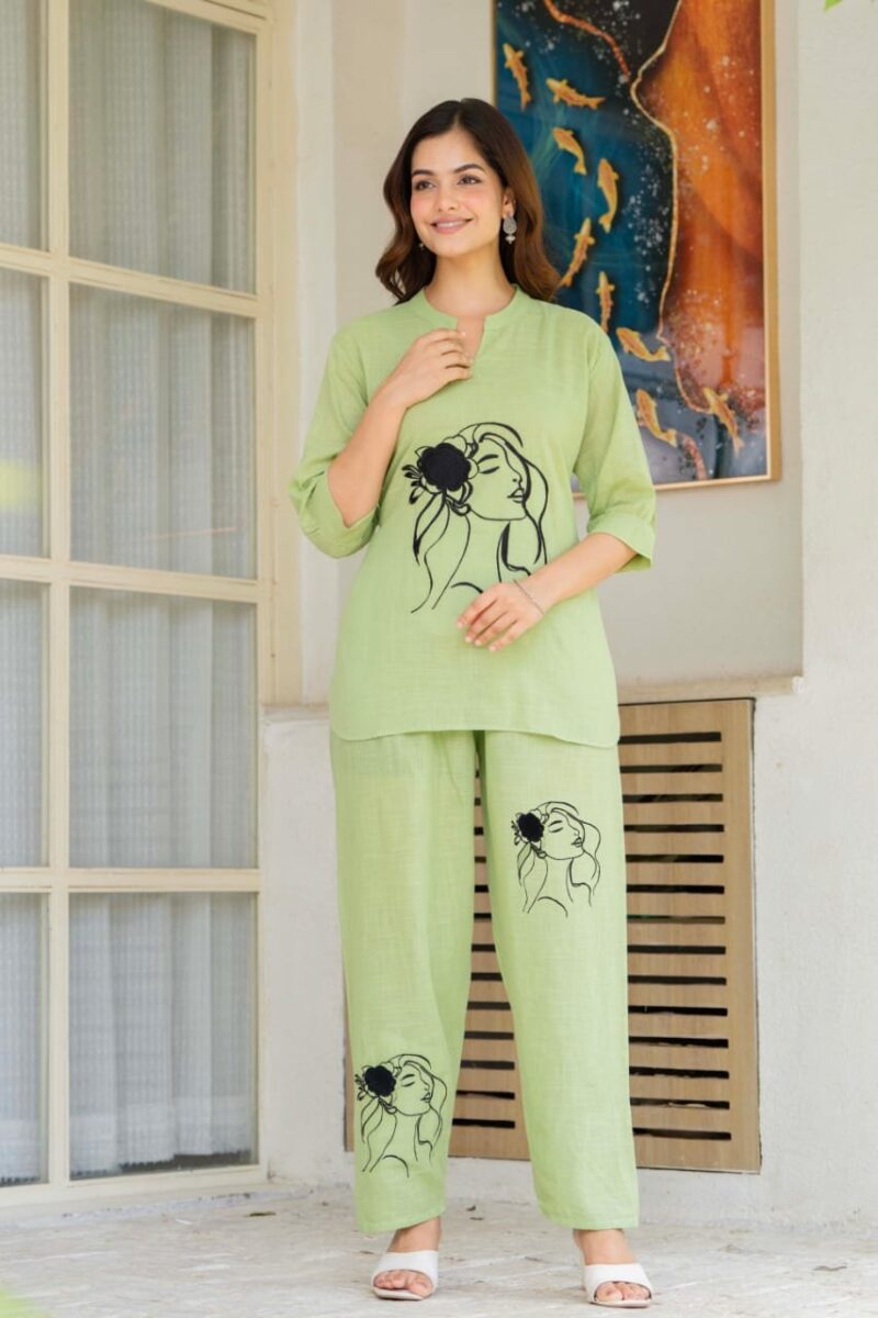Soft Tesla Slub Women Co-Ord Set